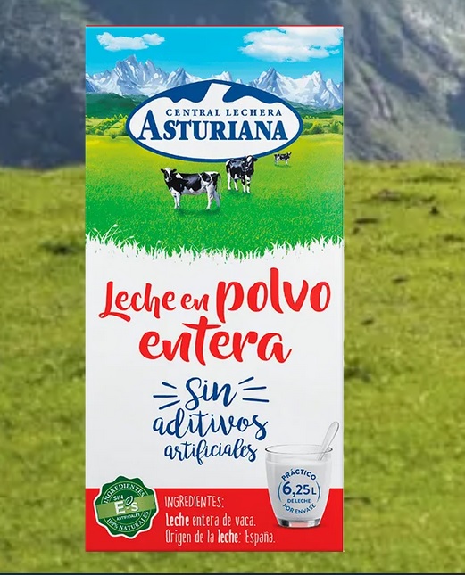 Central Lechera Asturiana - Leche en polvo - Entera - 1 kg : :  Alimentación y bebidas